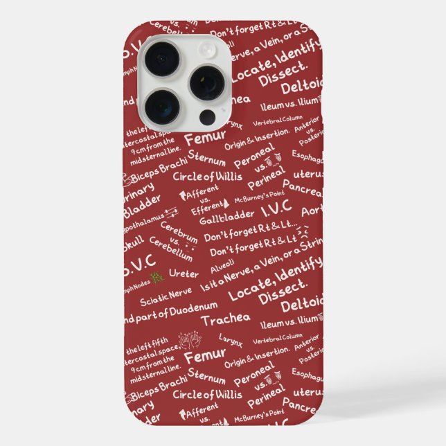 Funda Para iPhone ​Minimalist Anatomy Pattern - Medical Student iPho (Reverso )