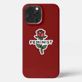Funda Para iPhone 13 Pro Max Minimalist Feminist Rose