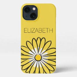 Minimalist Modern Elegant Daisy flower and text