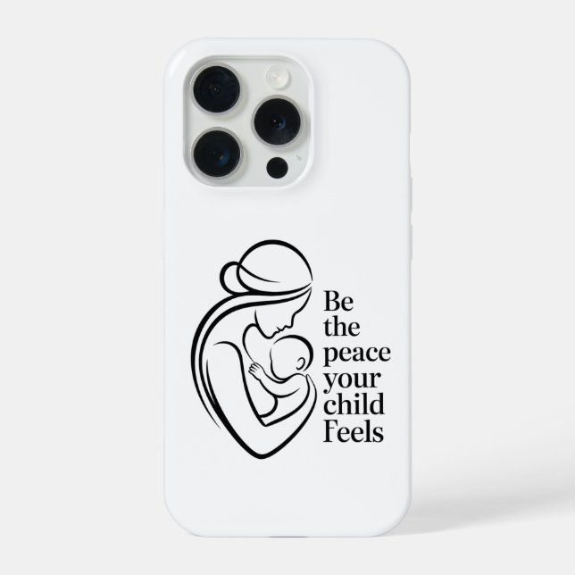Funda Para iPhone Minimalist Mother Baby Line Art Quote (Reverso )