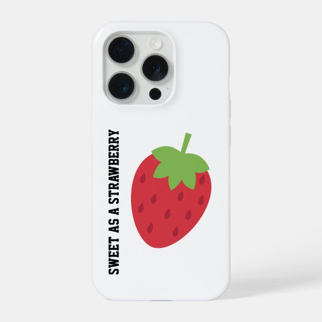 Funda Para iPhone Minimalist Strawberry Pattern iPhone Case (Reverso )