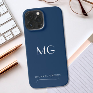 Funda Para iPhone 13 Pro Max Minimalista azul marino personalizado