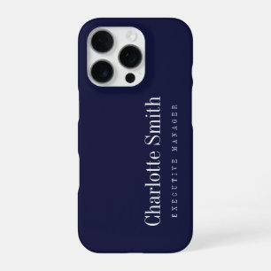 Funda Para iPhone 16 Pro Minimalista Elegante Clásico Profesional Nombre