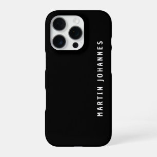 Funda Para iPhone 16 Pro Minimalista Moderno Elegante Sencillo Negro y Blan