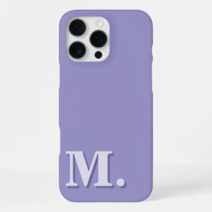 Funda Para iPhone 16 Pro Max Minimalista moderno inicial de monograma púrpura