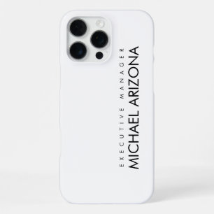 Funda Para iPhone 16 Pro Max Minimalista simple blanco y negro moderno