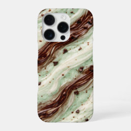 Funda Para iPhone 16 Pro Mint Chocolate Chip Milkshake Marble Design