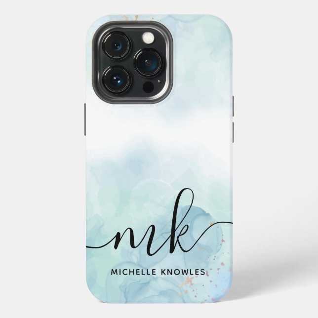 Funda Para iPhone Mint y Blue (Reverso )