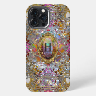 Funda Para iPhone 13 Pro Max Mira en el caleidoscopio Elegante Monograma