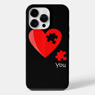 Funda Para iPhone 14 Pro Max Missing Piece Heart Puzzle Valetines Day Shirt Gif