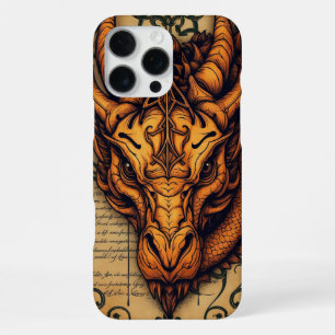 Funda Para iPhone 16 Pro Max Mítico del Dragón Dorado encantado