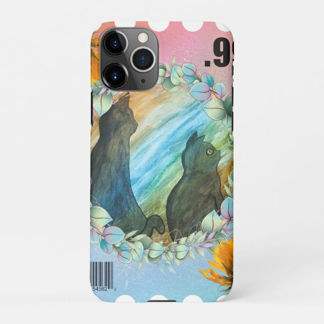 Funda Para iPhone MMA: Sello de gatos negros .99 (Reverso)
