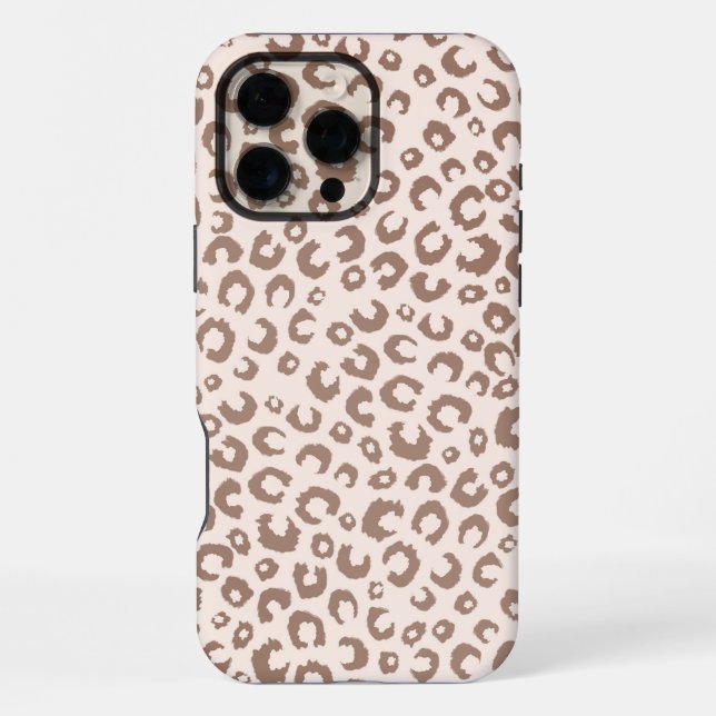 Funda Para iPhone Mocha Mousse y Cream Tan Leopard Pattern (Reverso )