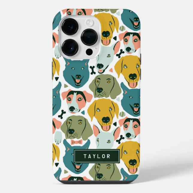 Funda Para iPhone Mod Perros Felices Personalizado (Reverso )