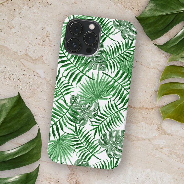 Funda Para iPhone Moda Árbol de Palma Verde Tropical deja arte de ve (Subido por el creador)