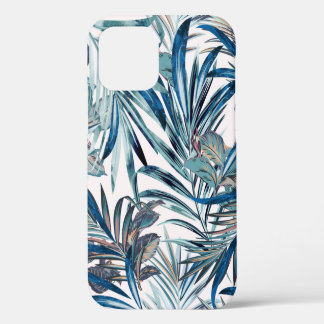 Funda Para iPhone 12 Moda floral patrón de cosecha tropical con palma
