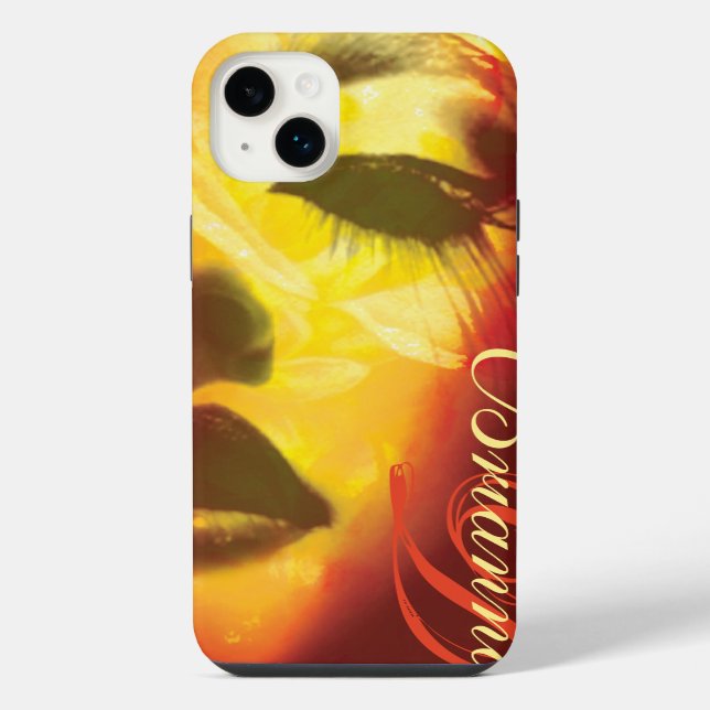 Funda Para iPhone Moda glamour pintada de oro (Reverso)