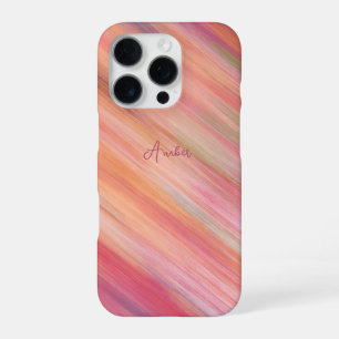 Funda Para iPhone 16 Pro Moda Mutil Color Textura Rayada Personalizar