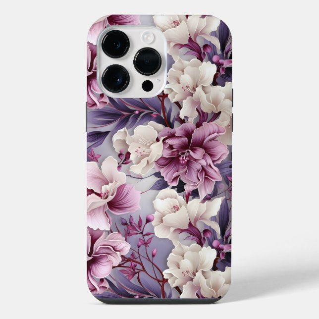 Funda Para iPhone Moda Orquídea Púrpura (Reverso )