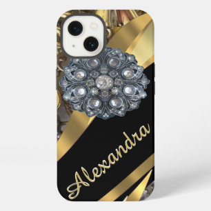 Moda personalizada diamante de imitación de oro el