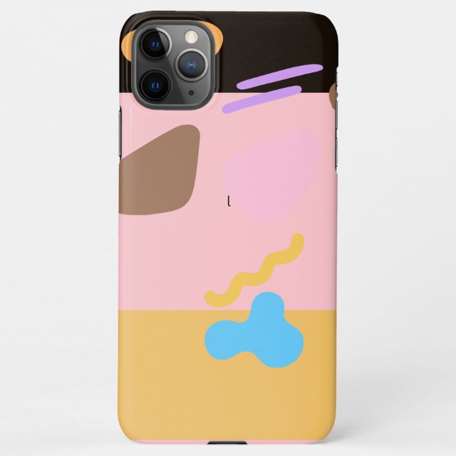 Funda Para iPhone Moda Pincel rosa moderno iPhone 11 Pro Max Funda (Reverso)