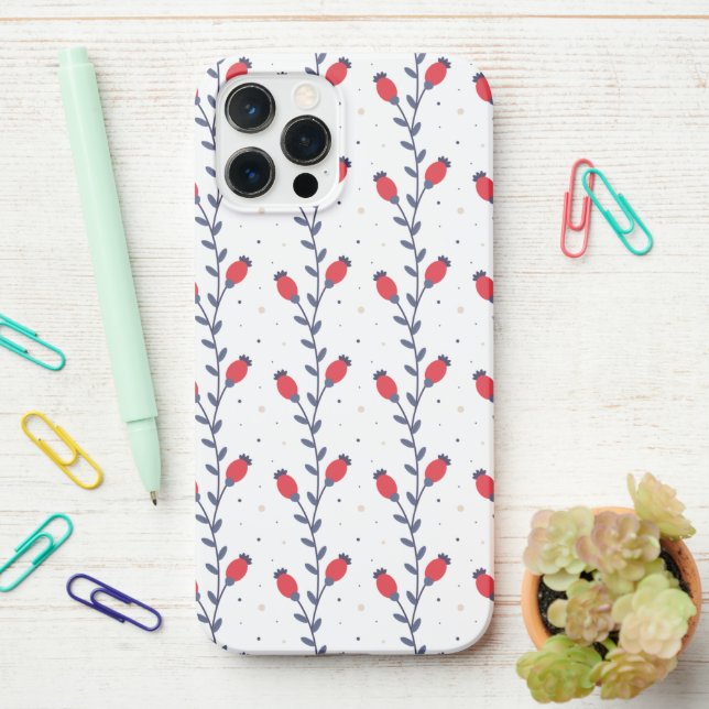 Funda Para iPhone Moda Preppy Patrón elegante de moda (En el escritorio)