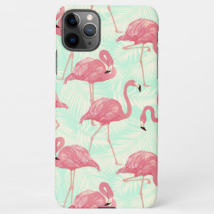 Funda Para iPhone 11Pro Max Moda Preppy Patrón Elegante Flamingo Rosa