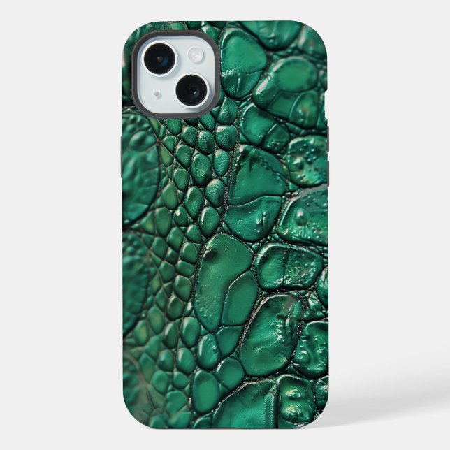 Funda Para iPhone Moda Reptilia Diseño Esmeralda (Reverso )