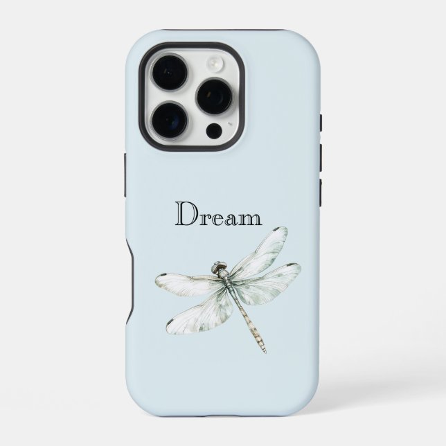 Funda Para iPhone Moda sueño de la libélula azul (Reverso )