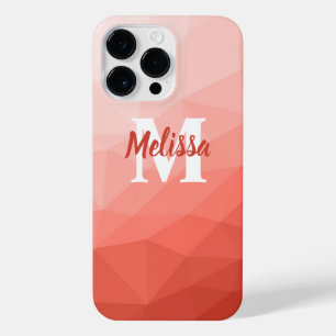 Funda Para iPhone 14 Pro Max Modalidad de la malla geométrica de la malla coral