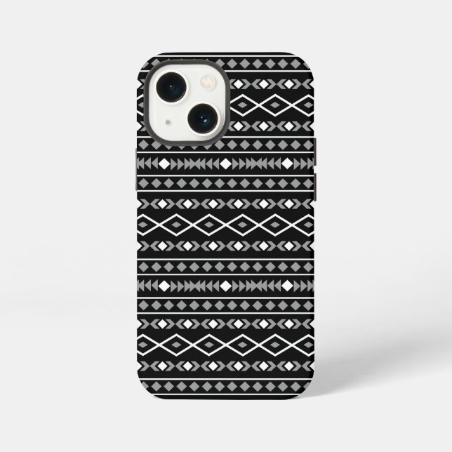 Funda Para iPhone Modalidades aztecas Patrón Blanco gris (Reverso )