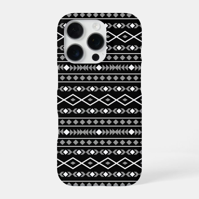 Funda Para iPhone Modalidades aztecas Patrón Blanco gris (Reverso)