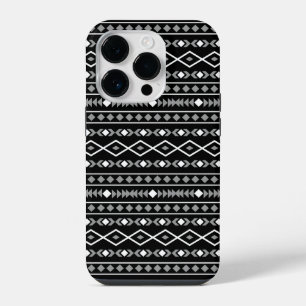 Funda Para iPhone 14 Pro Modalidades aztecas Patrón Blanco gris
