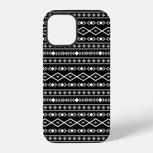 Funda Para iPhone Modalidades aztecas Patrón Blanco gris (Reverso )