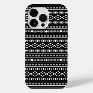 Funda Para iPhone 14 Pro Max Modalidades aztecas Patrón Blanco gris