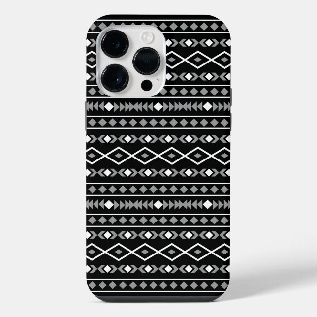 Funda Para iPhone Modalidades aztecas Patrón Blanco gris (Reverso )