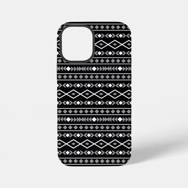 Funda Para iPhone Modalidades aztecas Patrón Blanco gris (Reverso )