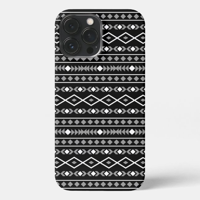 Funda Para iPhone Modalidades aztecas Patrón Blanco gris (Reverso )