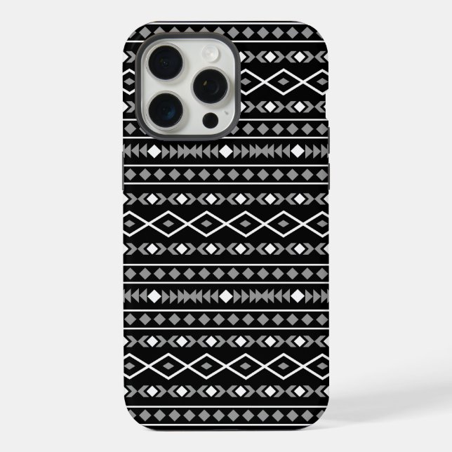 Funda Para iPhone Modalidades aztecas Patrón Blanco gris (Reverso )