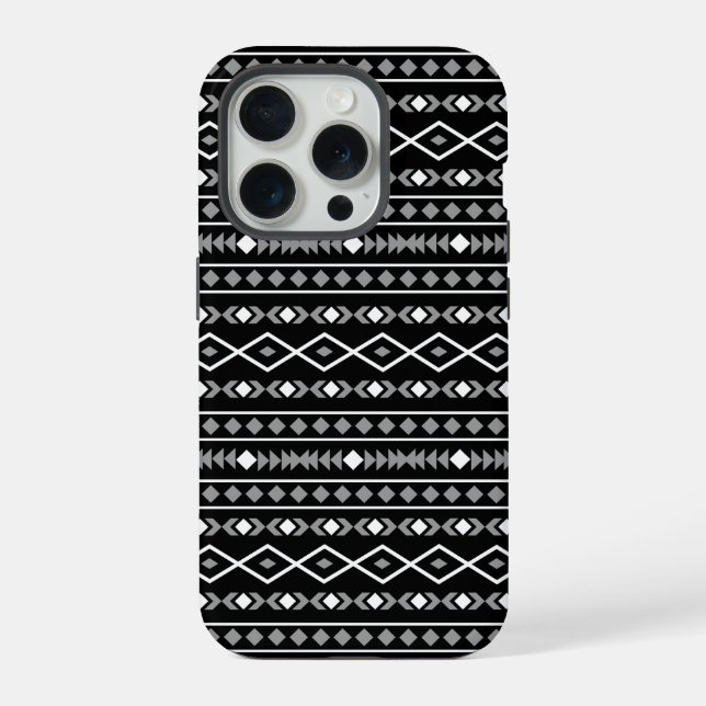 Funda Para iPhone Modalidades aztecas Patrón Blanco gris (Reverso )