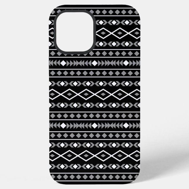 Funda Para iPhone Modalidades aztecas Patrón Blanco gris (Reverso )