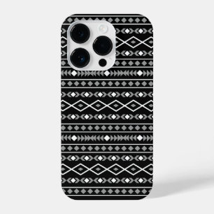 Funda Para iPhone 14 Pro Modalidades aztecas Patrón Blanco gris