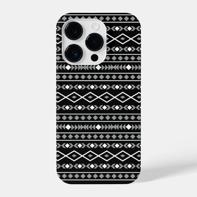 Funda Para iPhone Modalidades aztecas Patrón Blanco gris (Reverso )