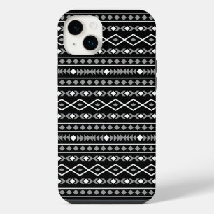 Funda Para iPhone 14 Plus Modalidades aztecas Patrón Blanco gris