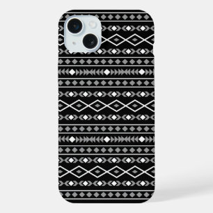 Modalidades aztecas Patrón negro gris blanco