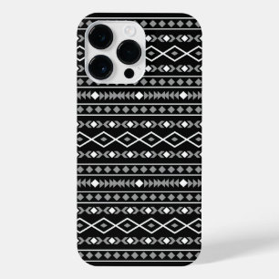Funda Para iPhone 14 Pro Max Modalidades aztecas Patrón negro gris blanco