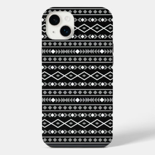 Funda Para iPhone 14 Plus Modalidades aztecas Patrón negro gris blanco