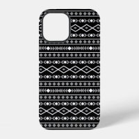 Modalidades aztecas Patrón negro gris blanco