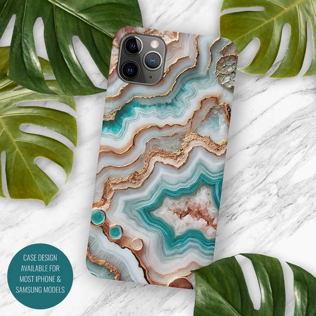 Funda Para iPhone Modelo Aqua Turquoise Rubor Rosa Rosa Rosa Oro de  (Subido por el creador)