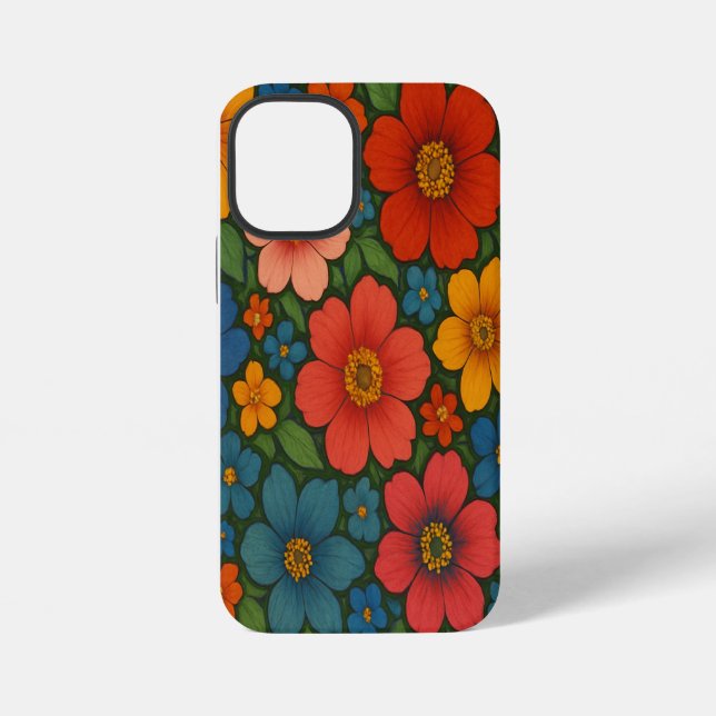 Funda Para iPhone Modelo de Flor Silvestre Brillante (Reverso )